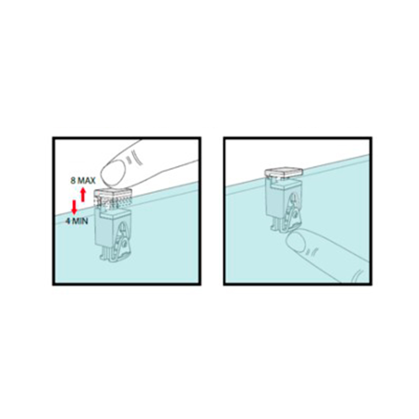 Soporte para entrepaño de vidrio KUBIC 
