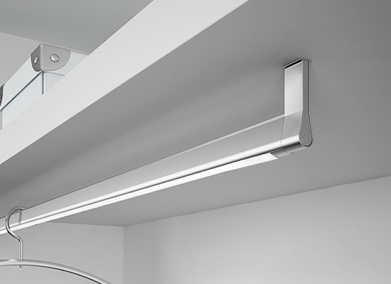 Lámpara colgador GOCCIA de LEDs de longitud 740 mm, luz natural para sistema, acabado anodizado  | M12