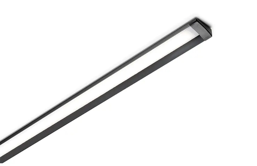 Perfil de aluminio para lámpara LAB, acabado negro | M24