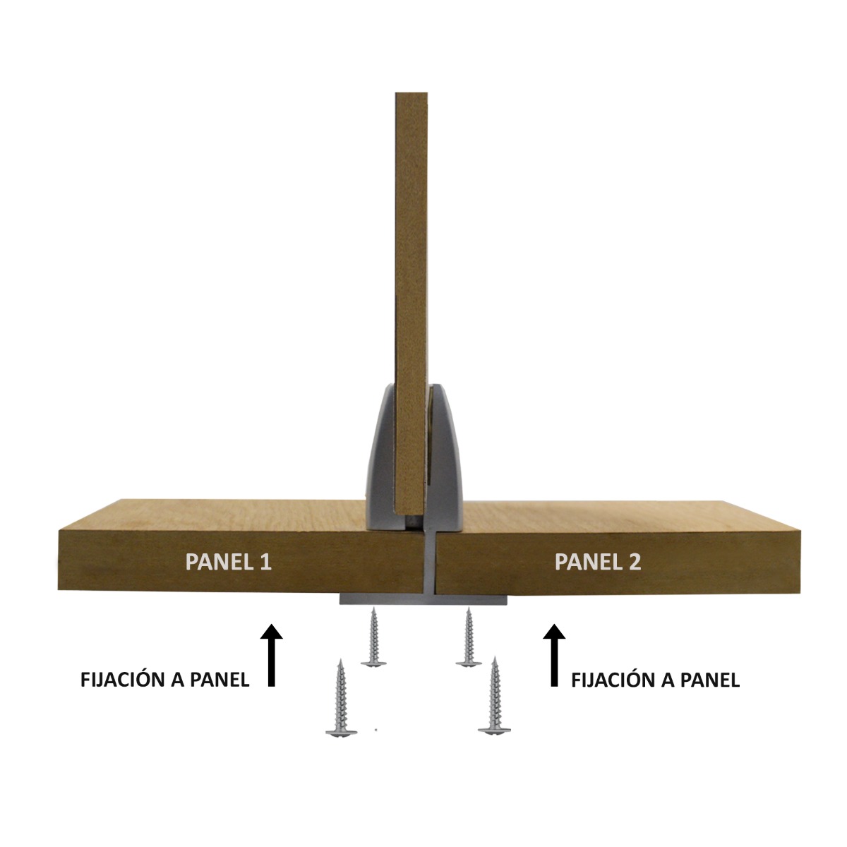 Soporte para mampara LAMP 2, espesor de cubierta máx. 27 mm