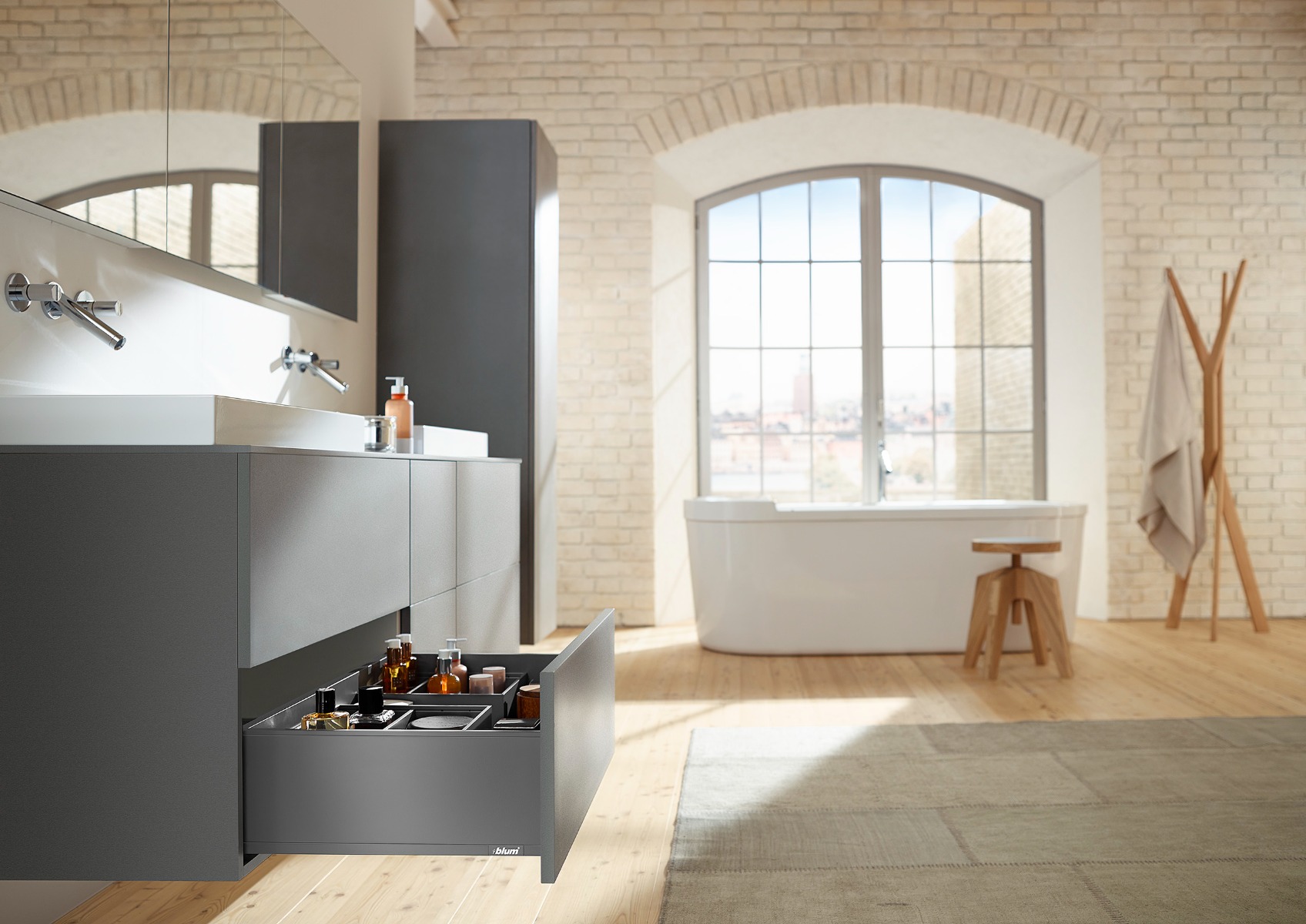 Correderas LEGRABOX BLUMOTION S extensión total, longitud 500 mm, 40kg