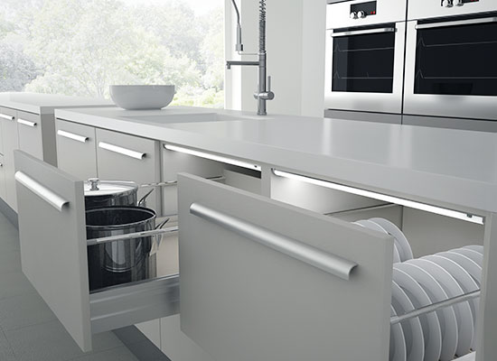 Lámpara LEAF DR para cajón de 1200 mm, luz fría | M12