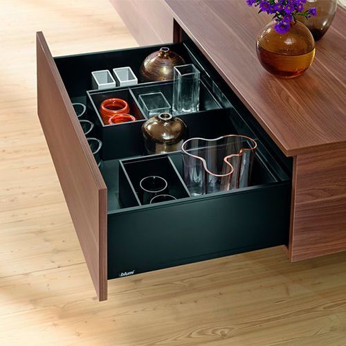 Cajón LEGRABOX pure altura C, color negro terra mate