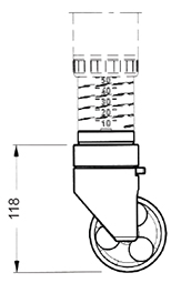 Juego de cuatro llantas LEM, color negro, con adaptador para pata Zoom
