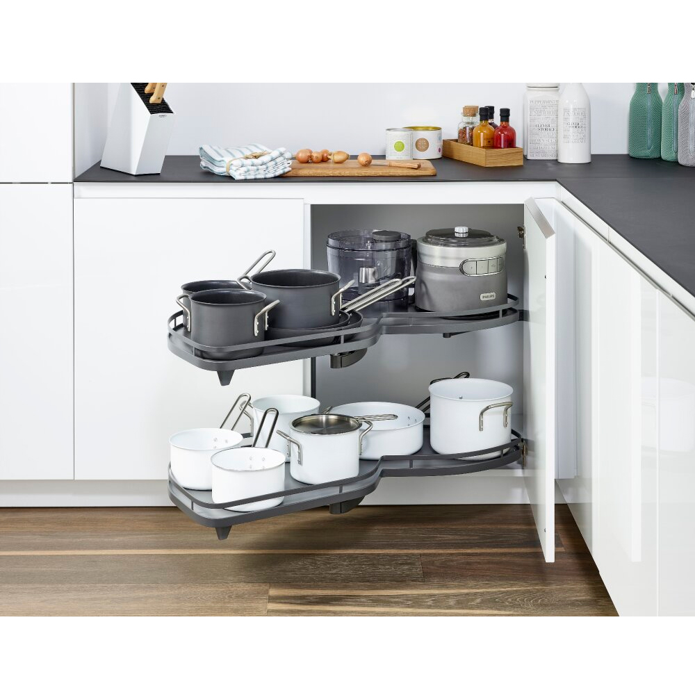 Extraíble de cocina para mueble en esquina LEMANS II STYLE, acabado antracita