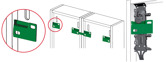 Colgador oculto LIBRA H2 para gabinetes altos