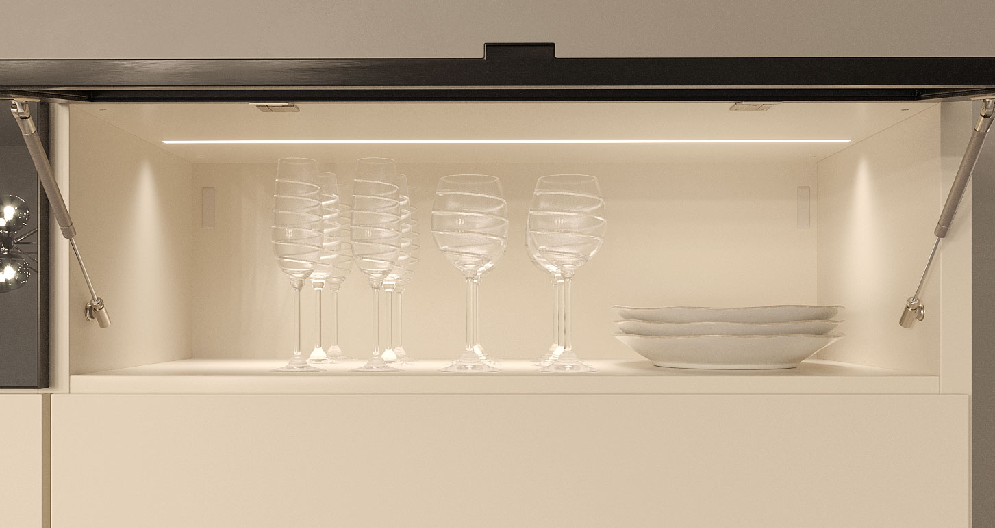 Colgador oculto LIBRA H2 para gabinetes altos