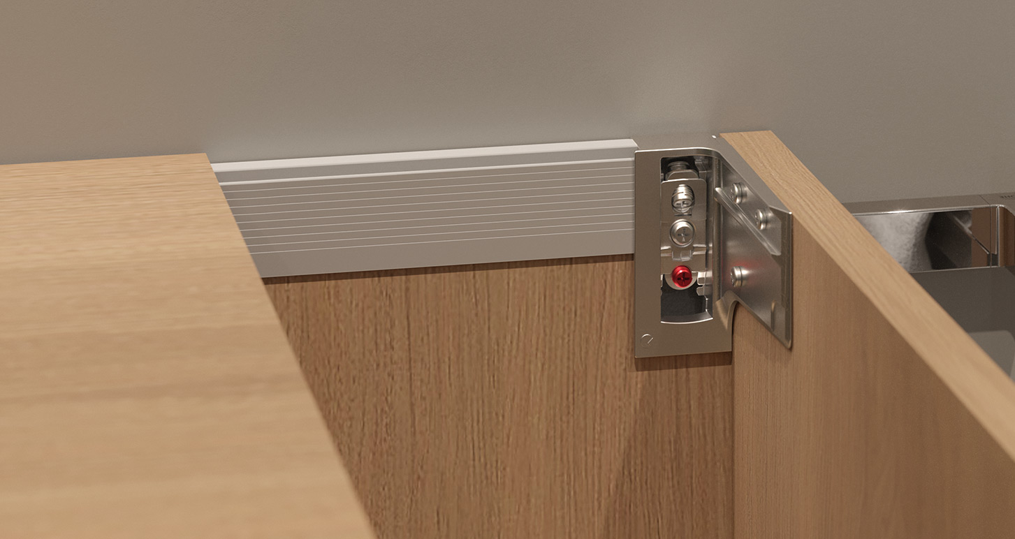 Colgador oculto LIBRA H7 para gabinetes bajos