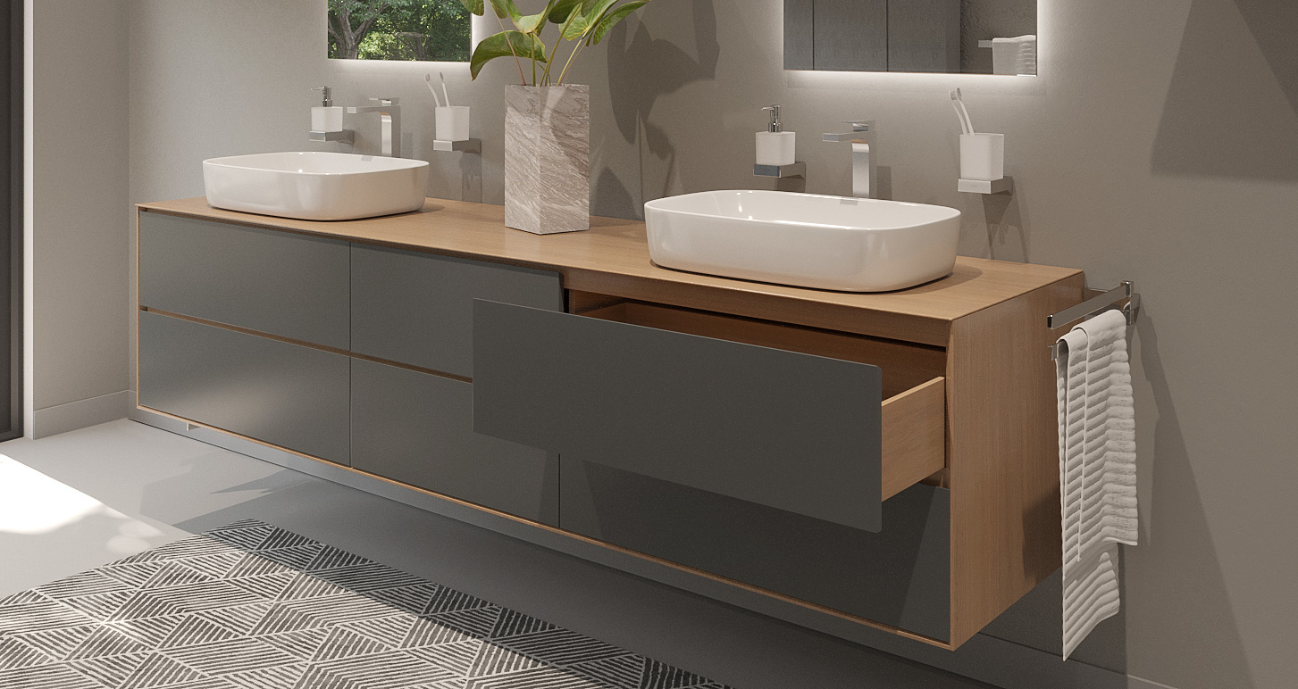 Colgador oculto LIBRA H7 para gabinetes bajos