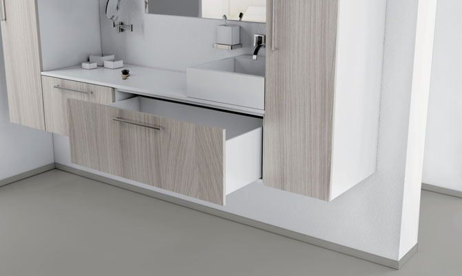 Colgador oculto LIBRA H7 para gabinetes bajos