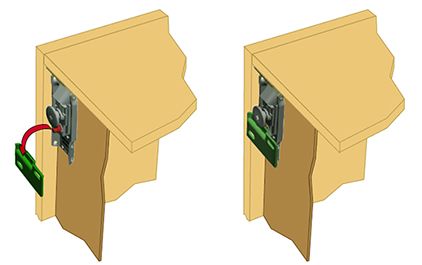 Colgador oculto LIBRA H1 para gabinetes altos