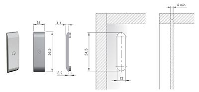 Colgador oculto LIBRA H6 para gabinetes altos