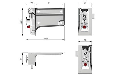 Colgador oculto LIBRA H7 para gabinetes bajos