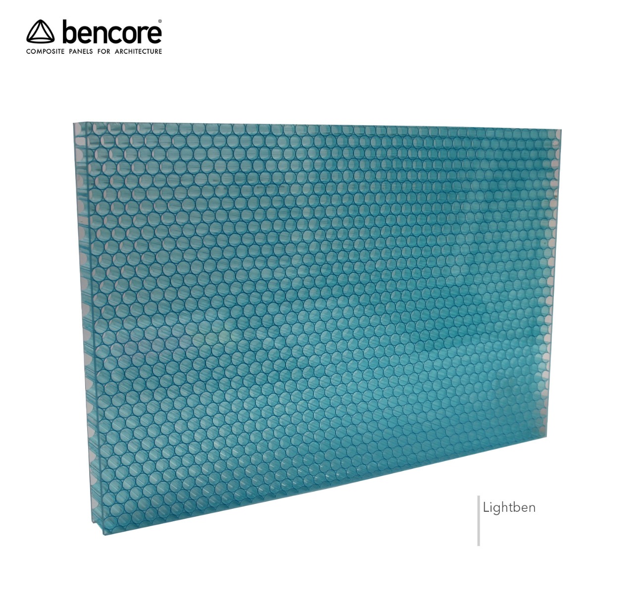 Muestra de panel translúcido BENCORE tamaño 210 mm x 297 mm