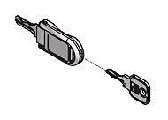 Cerradura para 1 puerta de vidrio