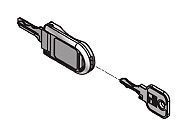 Cerradura para puertas corredizas de madera