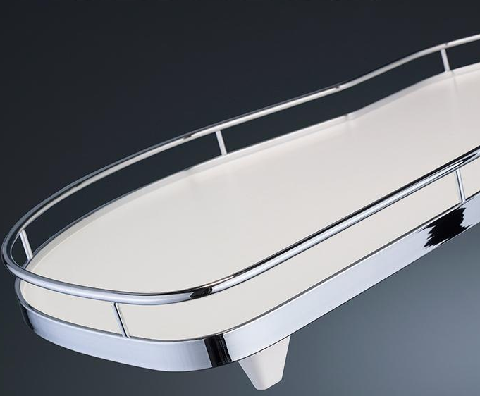 Extraíble de cocina para mueble en esquina LEMANS II CLASSIC, acabado cromo