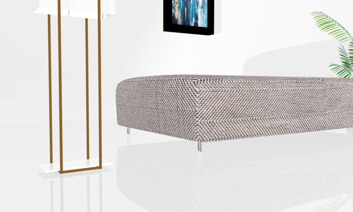 Pata LULU, altura 140 mm, acabado cromo. 