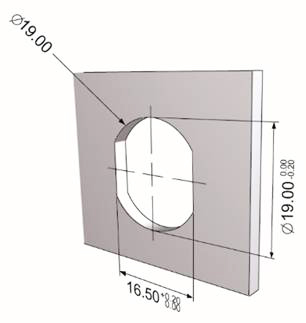 Porta candado LUX, acabado níquel con pestillo recto