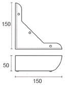 Pata MALIBU, altura 50 mm, acabado satinado