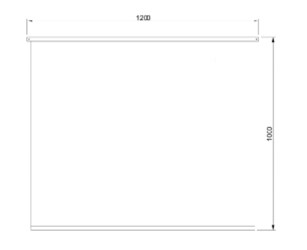 Mampara suspendida en techo, medidas 1200 mm x 1000 mm, plástico PVC transparente, con herrajes para instalación