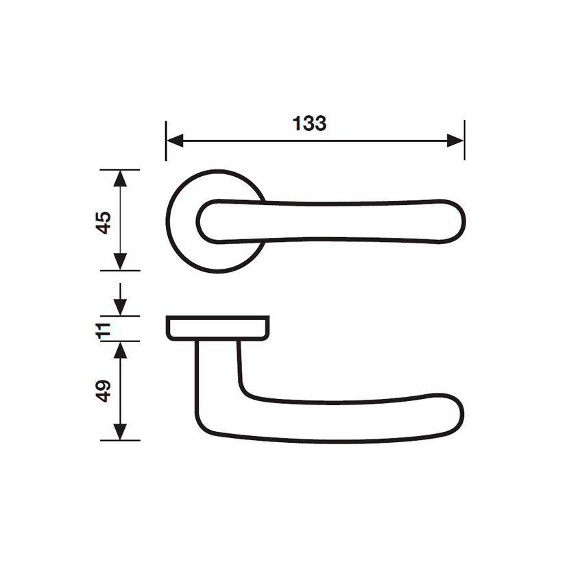 Set de manijas Valli&Valli, Serie SARISSA H 163 con bocallave, diseñado por Valli Workshop, acabado cromo satinado