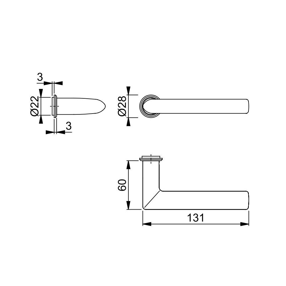 Set de manijas STOCKHOLM y cerradura POLARIS para puerta de baño, acabado niquelado