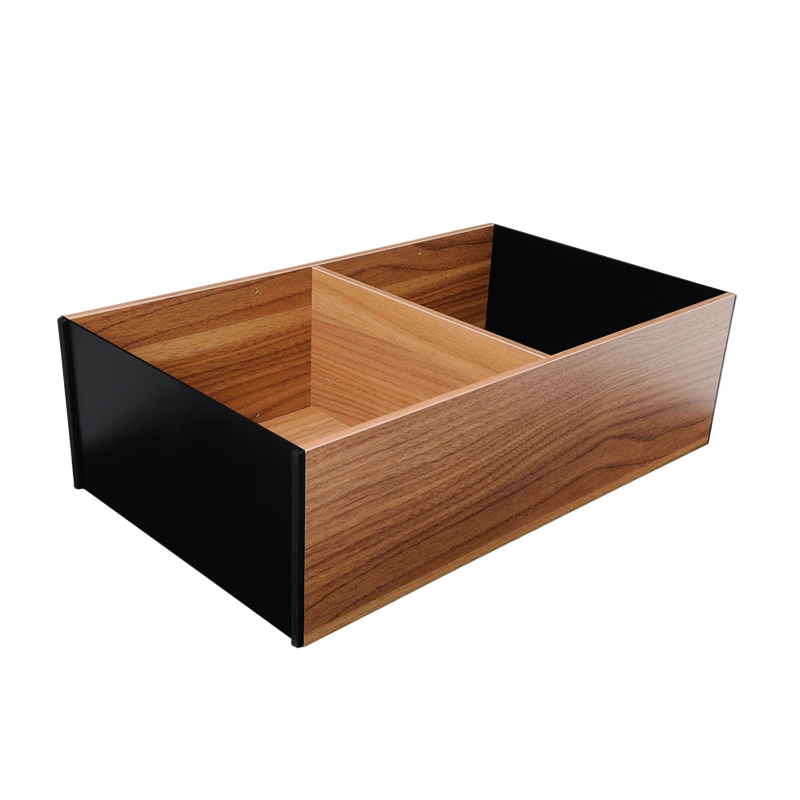 AMBIA-LINE marco cacerolero,con 1 divisor, Nogal Tennessee / Negro Carbón Mate