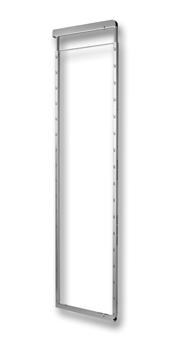 Marco CLICK FIXX ajustable para DISPENSA, acabado gris