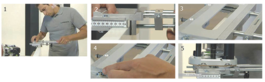 Marco de montaje universal SIMONSWERK para bisagras TECTUS