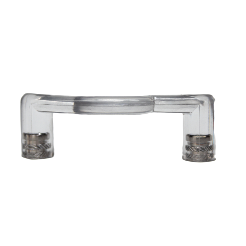 Jaladera transparente, de 64 mm entre centros