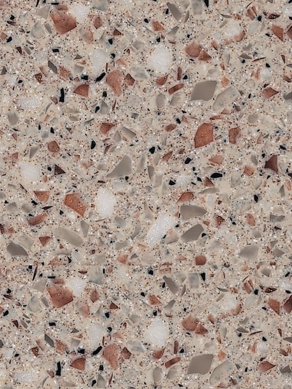 Cubierta de Superficie Sólida EVERFORM™, color 772 Copper Quartz, 0.76 X 3.83 m