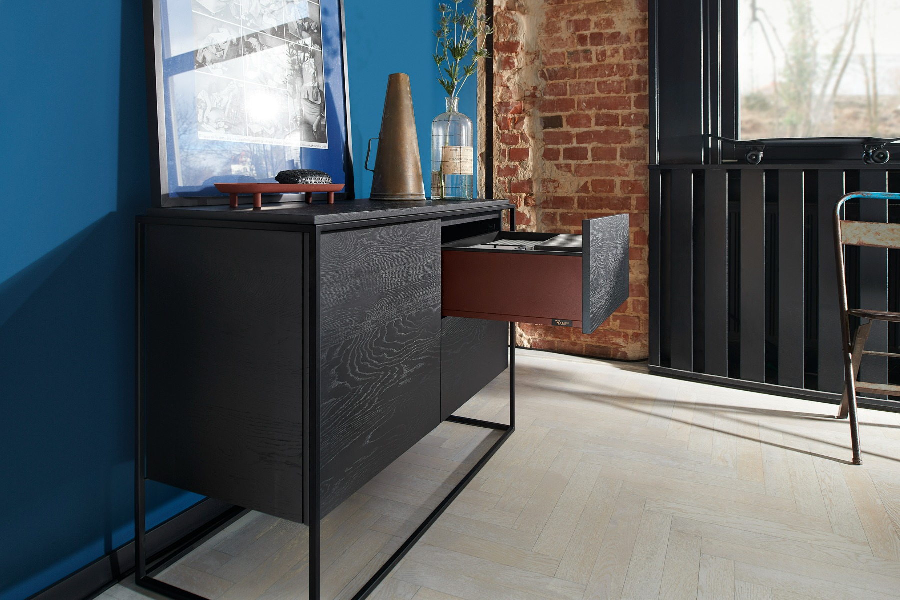 Cajón LEGRABOX altura F, color noble rust