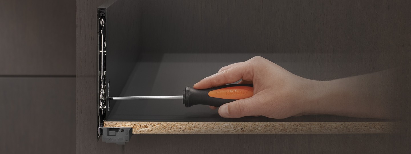 Costados LEGRABOX, altura M, longitud 400 mm, negro carbón mate