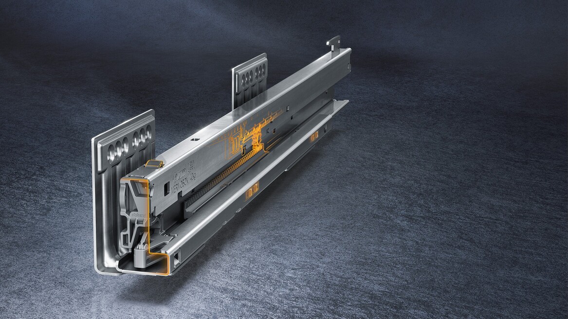 Juego de correderas MERIVOBOX, con BLUMOTION, medida 400 mm, capacidad 40 kg