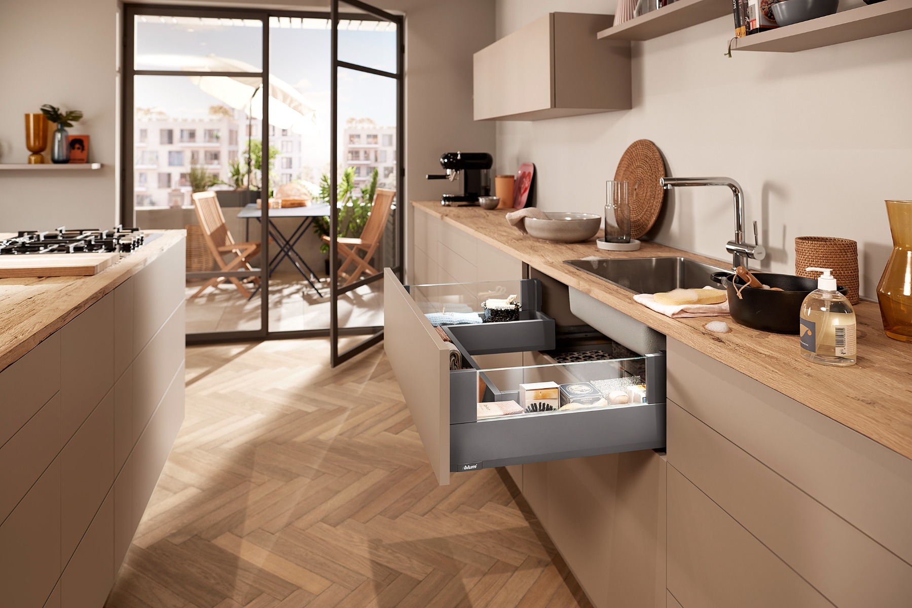 Juego de vidrios laterales transparentes, MERIVOBOX, medida 500 mm