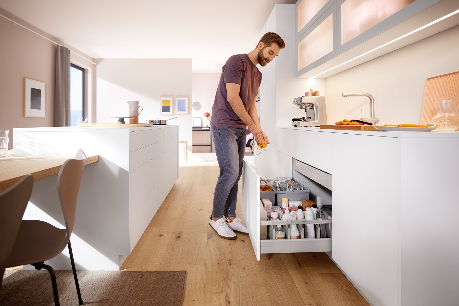 Cajón TANDEMBOX antaro con galería, altura D, color gris