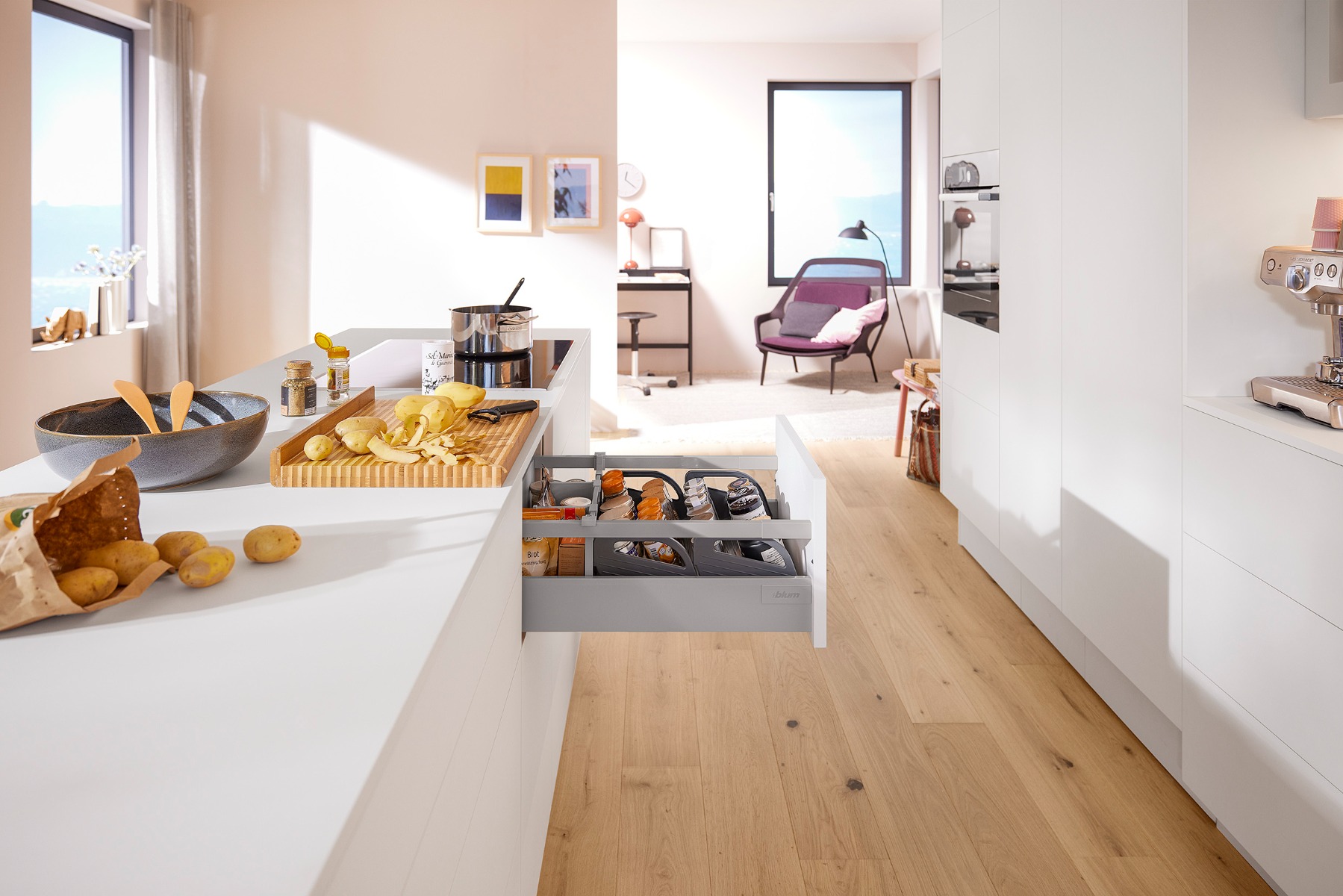 Cajón TANDEMBOX antaro con galería, altura C, color gris