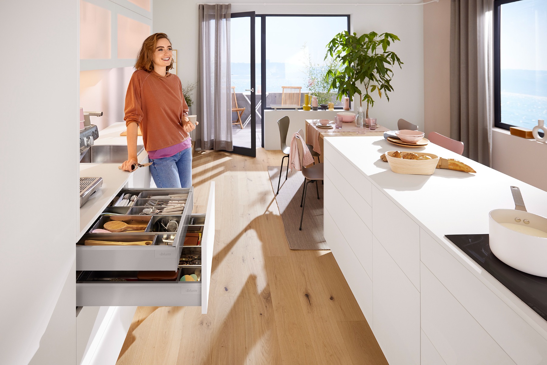 Cajón interno TANDEMBOX antaro, altura M, color gris