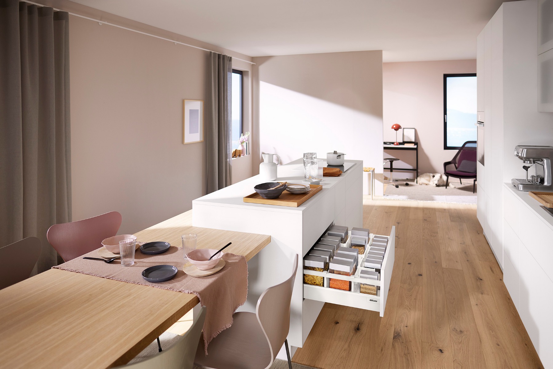 Cajón TANDEMBOX antaro con galería, altura C, color blanco