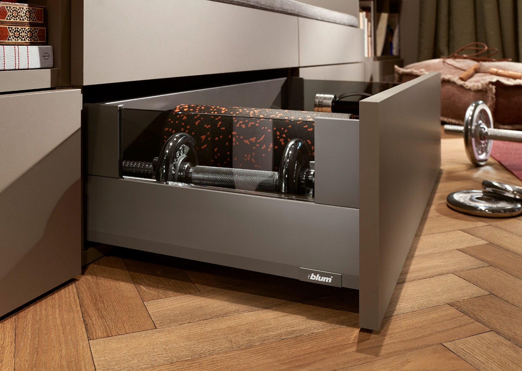 Kit Cajón MERIVOBOX BOXCOVER altura E (192 mm), color gris orión mate 