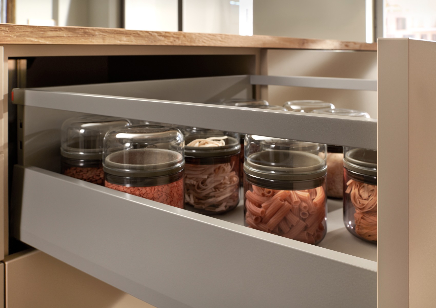 Juego de galerías MERIVOBOX, medida 500 mm, gris indium mate