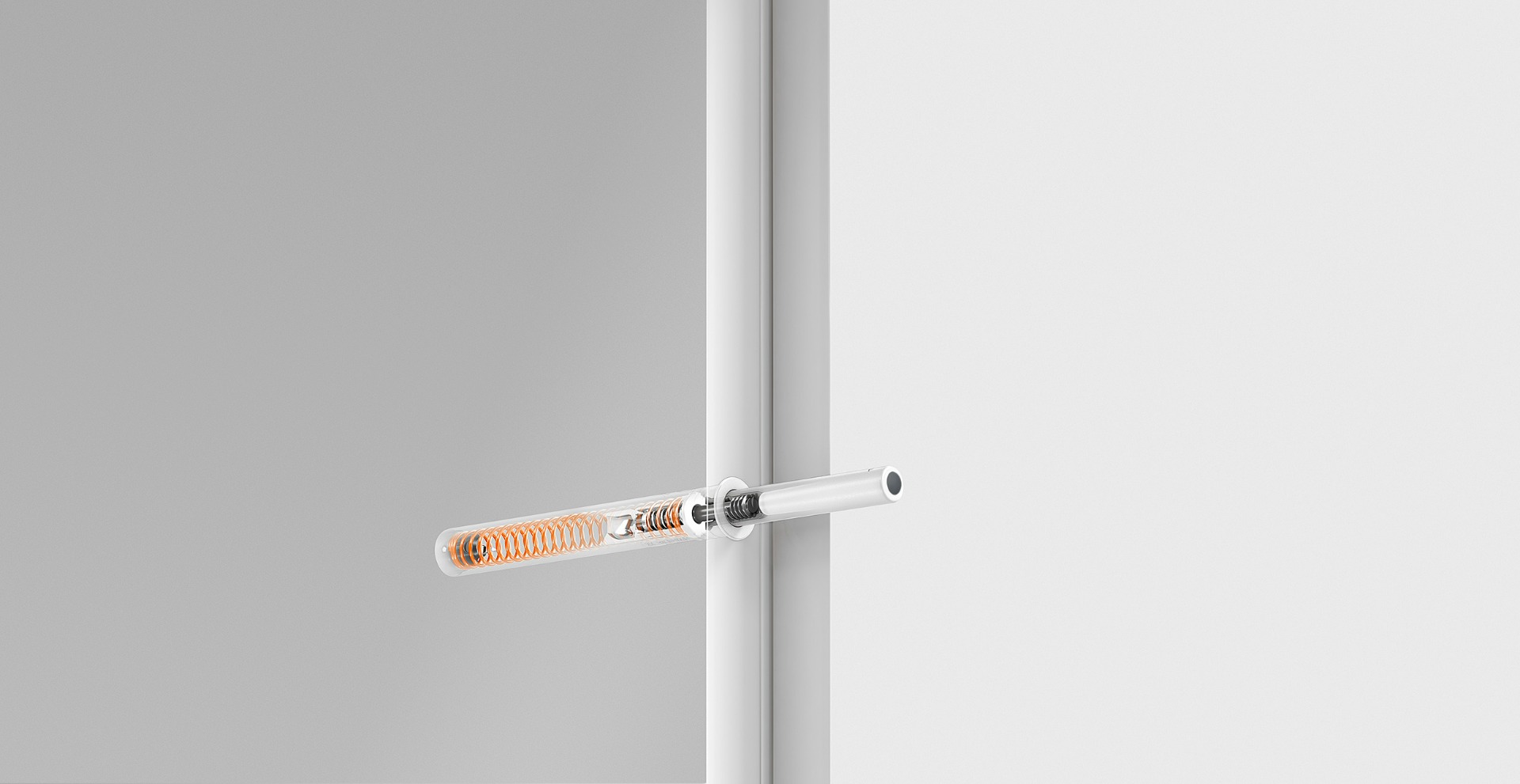 TIP-ON para puertas versión larga con placa para pegar y atornillar, longitud 76 mm, color negro carbón mate