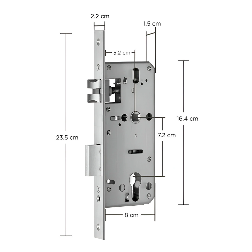 Mecanismo cerradura electrónica SKADI para puertas interiores de comunicación 