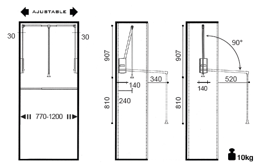 Mecanismo Colgador SERVETTO