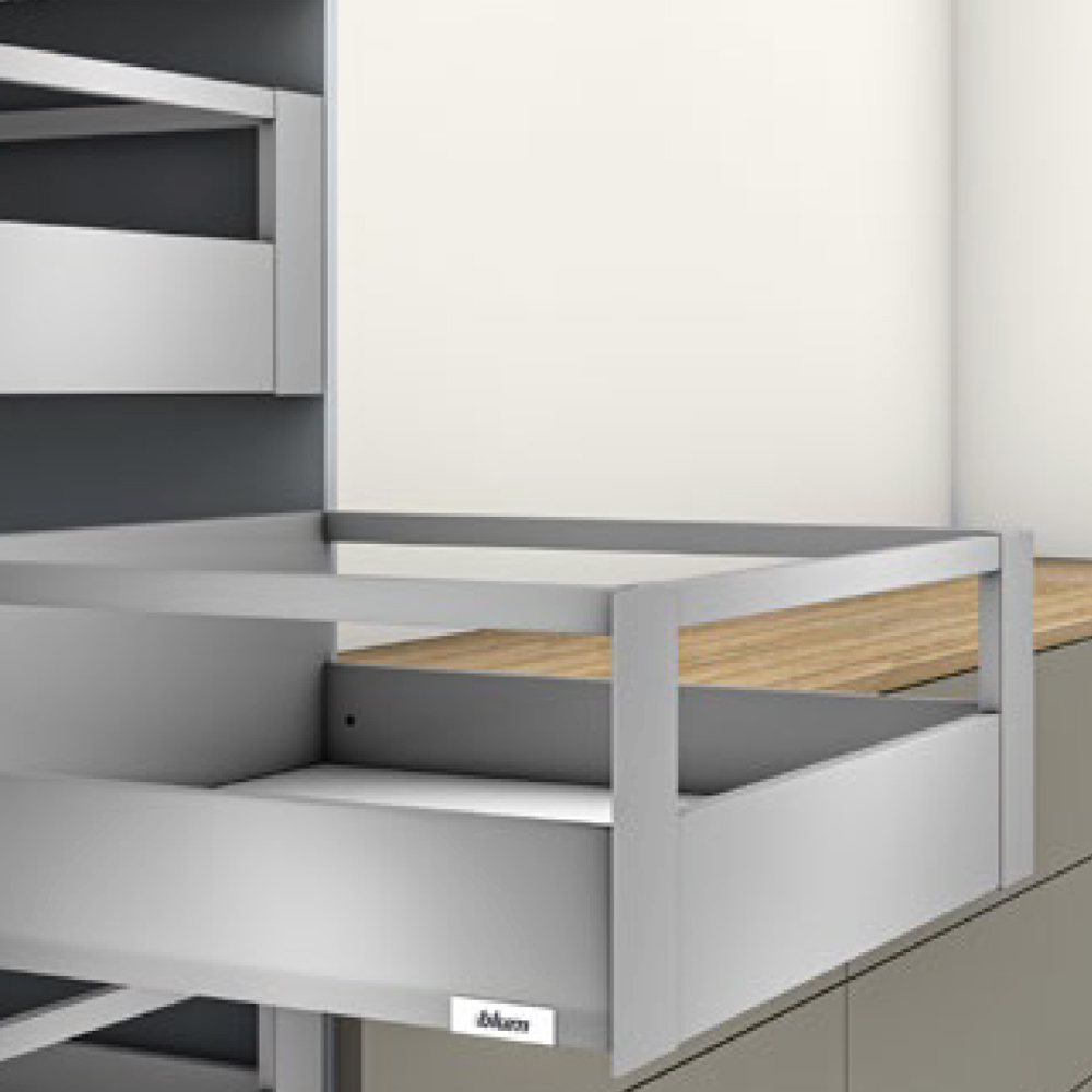 Pieza de galería para frente de cajón interno MERIVOBOX, longitud 1042 mm, gris indium mate