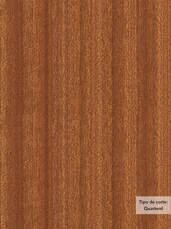 Chapa de madera natural de Sapeli con respaldo de papel