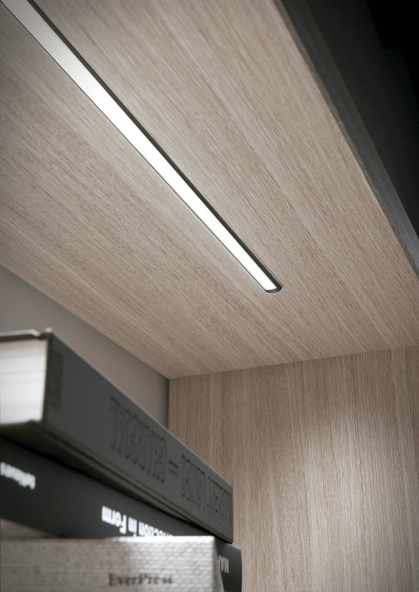 Perfil de aluminio para lámpara MISS, acabado negro | M24