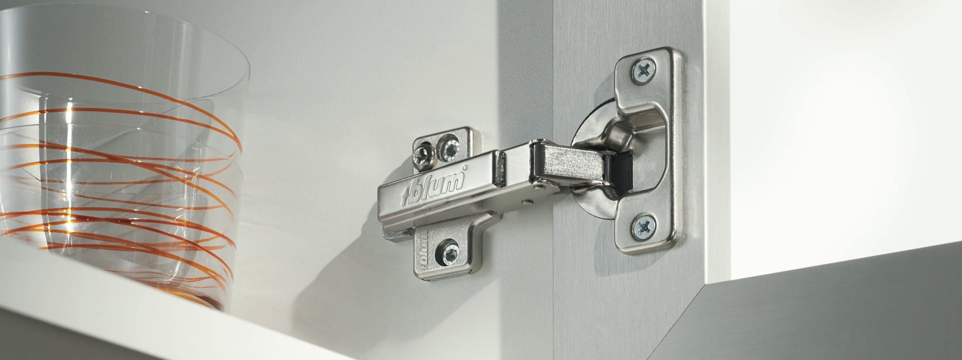 Bisagra MODUL 100°, Insertada, con muelle, para atornillar, niquelada