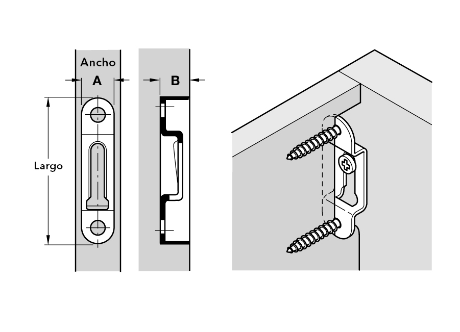 Sistema oculto MODIX para armado de muebles 